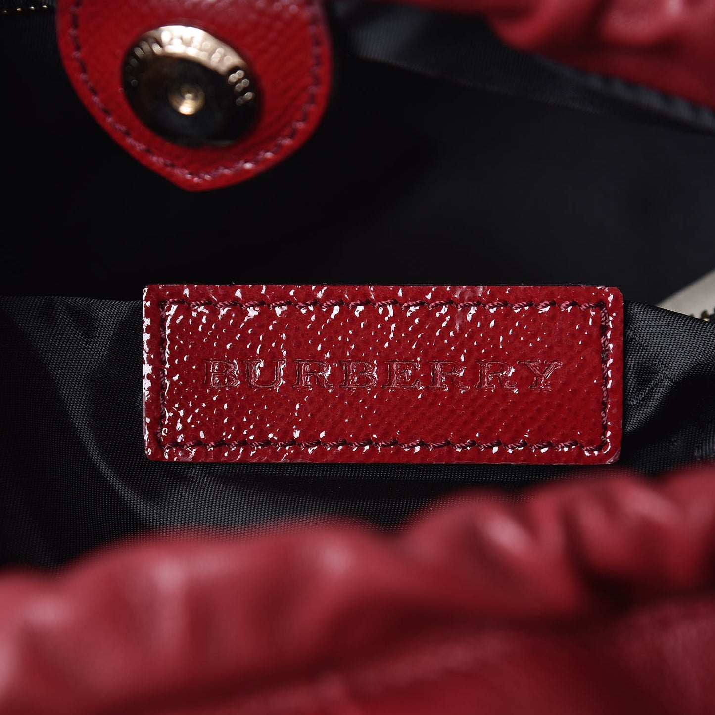 Patent Calfskin Medium Dinton Tote Alizarin Crimson