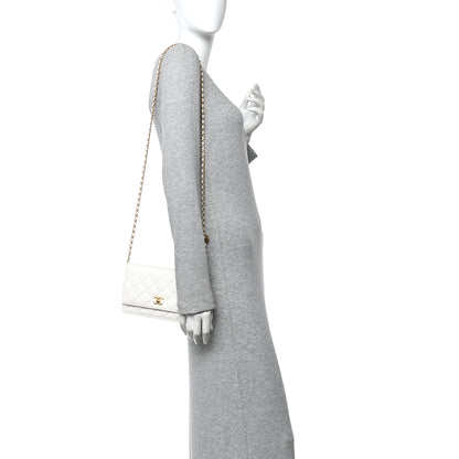 Chanel Lambskin Quilted CC Pearl Crush Wallet on Chain WOC White 2 of 13
