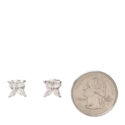 Tiffany Platinum Diamond Large Victoria Earrings 2 of 5