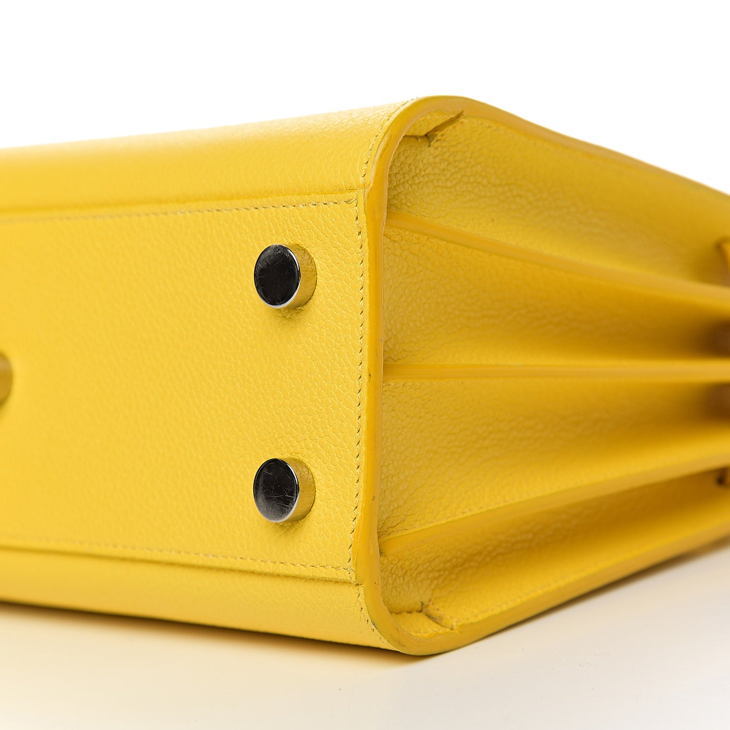 Grained Calfskin Nano Sac De Jour Jaune