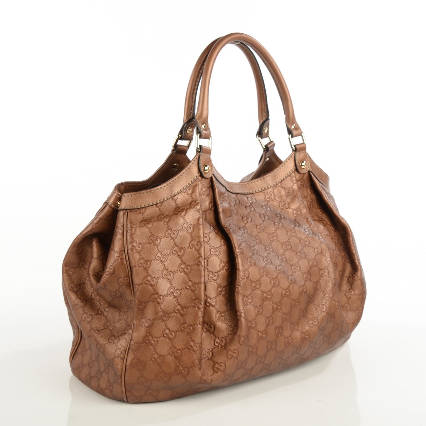 Guccissima Large Sukey Tote Bronze