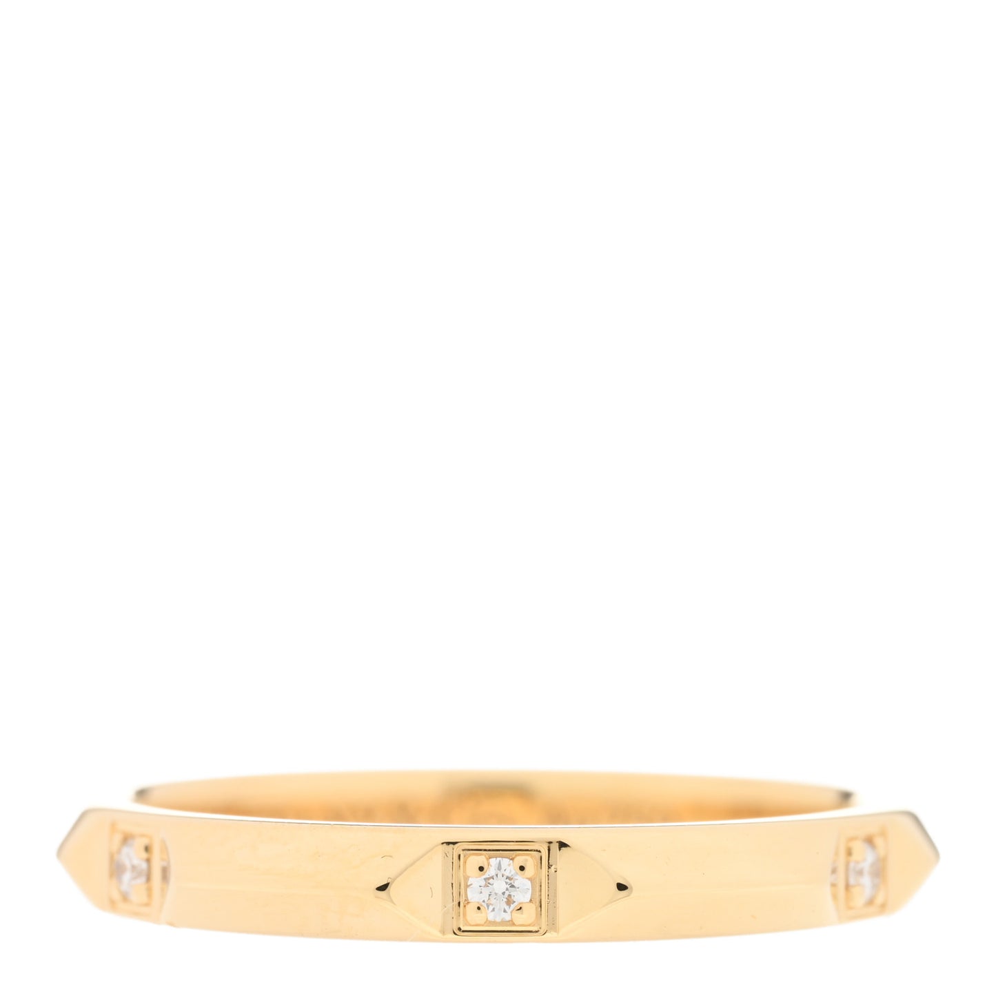 18K Yellow Gold Diamond 2.5mm Tiffany True Band Ring 53 6.5
