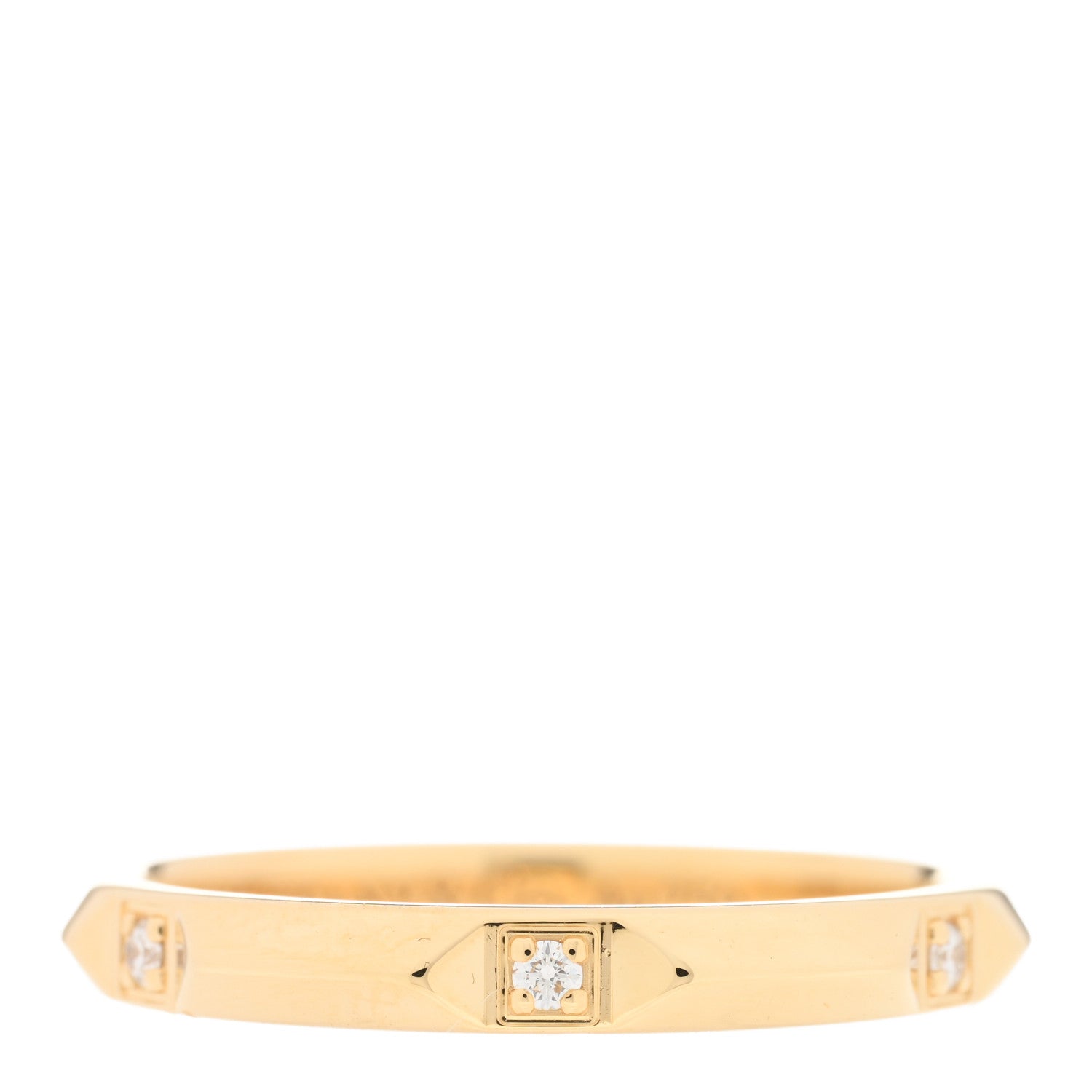 Tiffany 18K Yellow Gold Diamond 2.5mm Tiffany True Band Ring 53 6.5 1 of 4