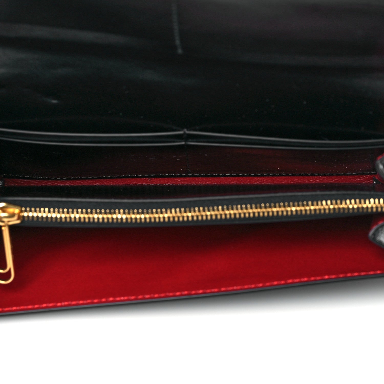 Off-White Calfskin Jitney Chain Wallet Black 4 of 8