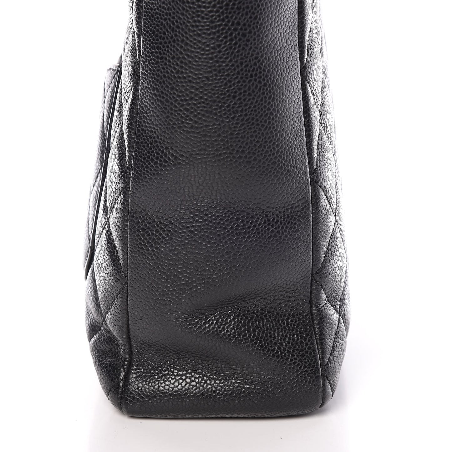 Caviar Quilted Petit Shopping Tote PST Black