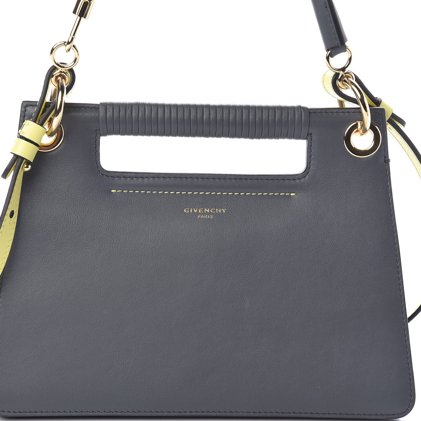 Calfskin Small Whip Top Handle Crossbody Storm Grey