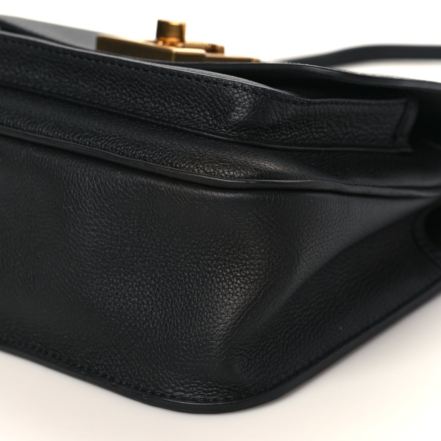 Grained Calfskin Lockme Chain Bag PM Black