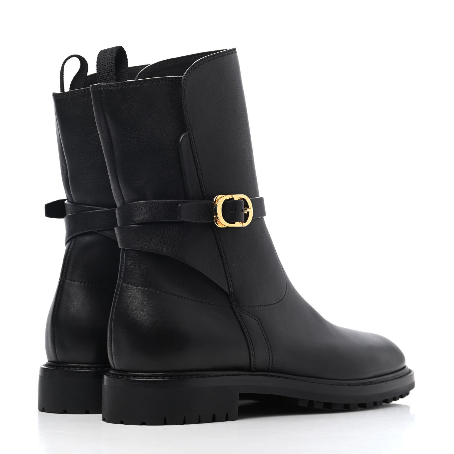 Christian Dior Calfskin Empreinte Ankle Boot 38.5 Black 3 of 4
