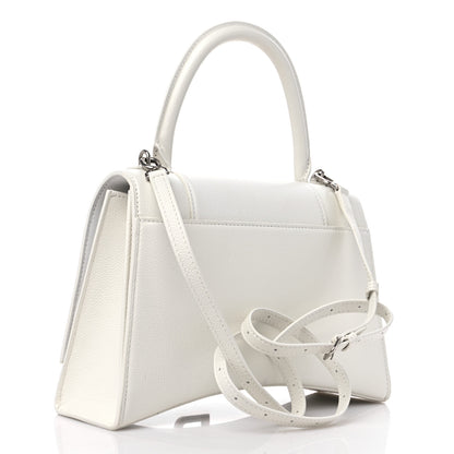 Balenciaga Grained Calfskin Medium Hourglass Top Handle Bag White 3 of 10