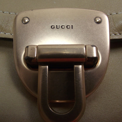 Gucci Leather Fold Over Satchel Beige 10 of 10