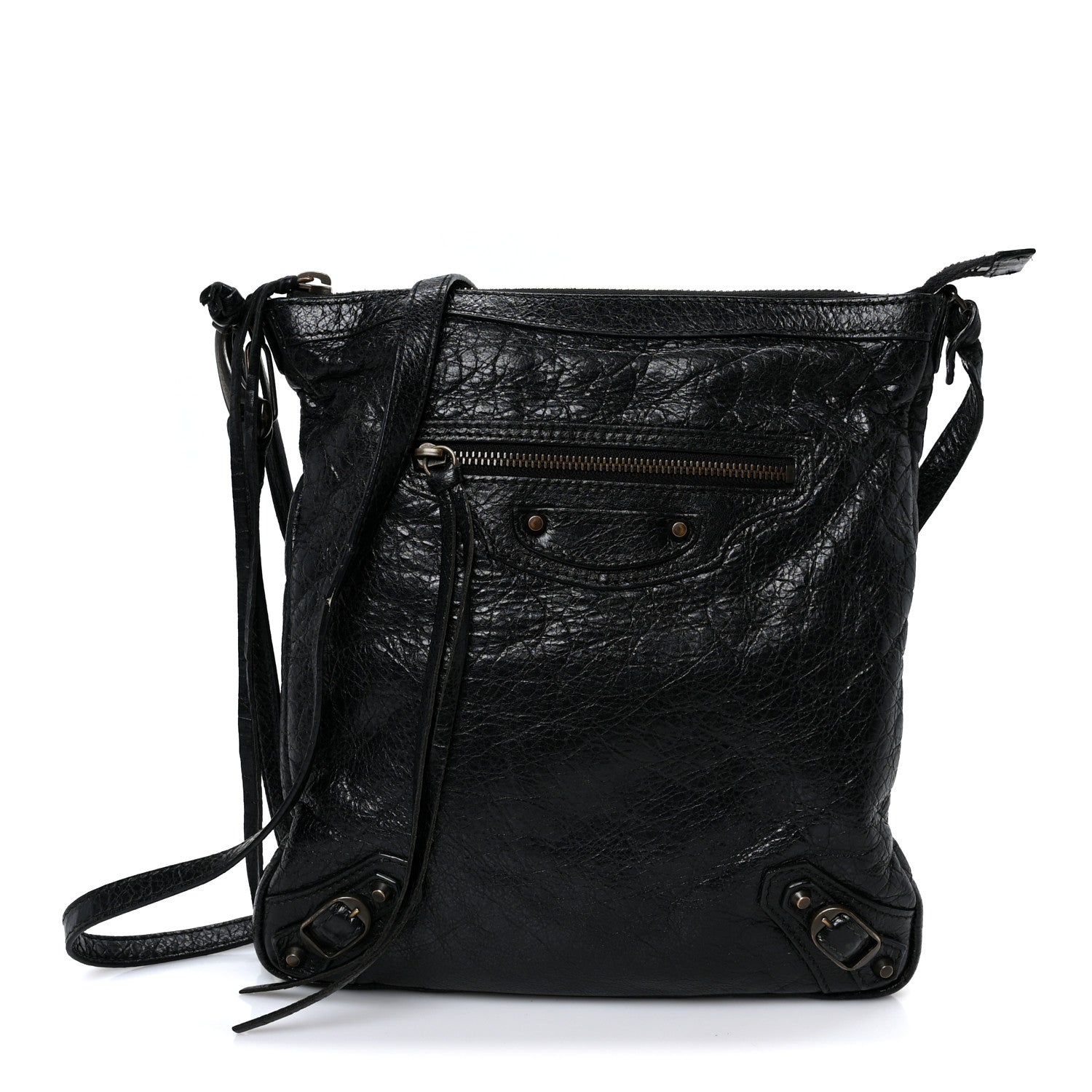 Balenciaga Agneau Classic Hardware Flat Crossbody Black 1 of 11
