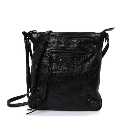 Balenciaga Agneau Classic Hardware Flat Crossbody Black 1 of 11