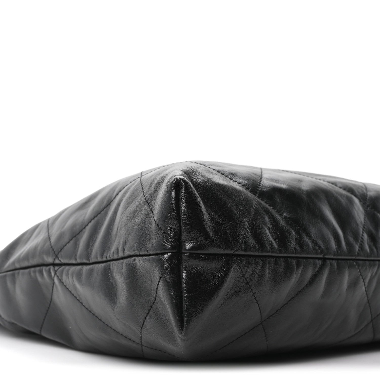 Chanel Shiny Calfskin Quilted Monochrome Small Chanel 22 Black 9 of 10