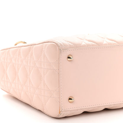 Christian Dior Lambskin Cannage Medium Lady Dior Light Pink 9 of 13