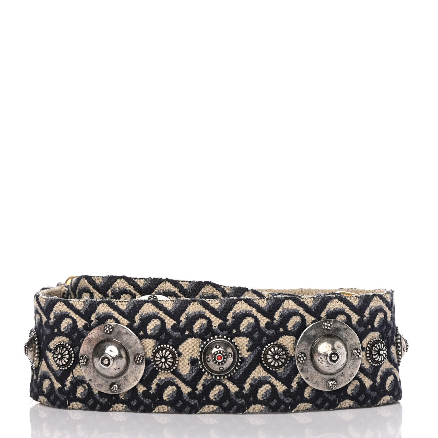 Oblique Studded Shoulder Strap Blue