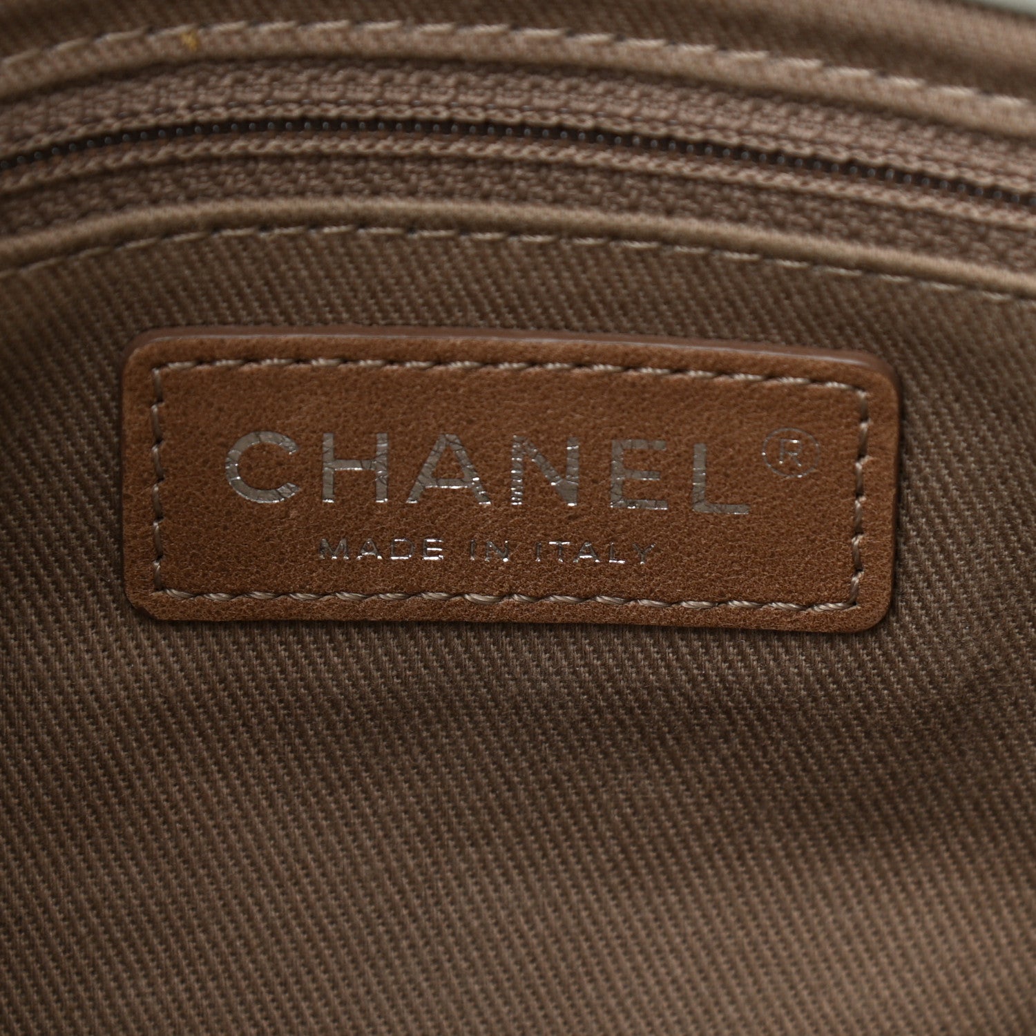 Chanel Calfskin Wild Stitch Small Shopping Tote Grey 6 of 11