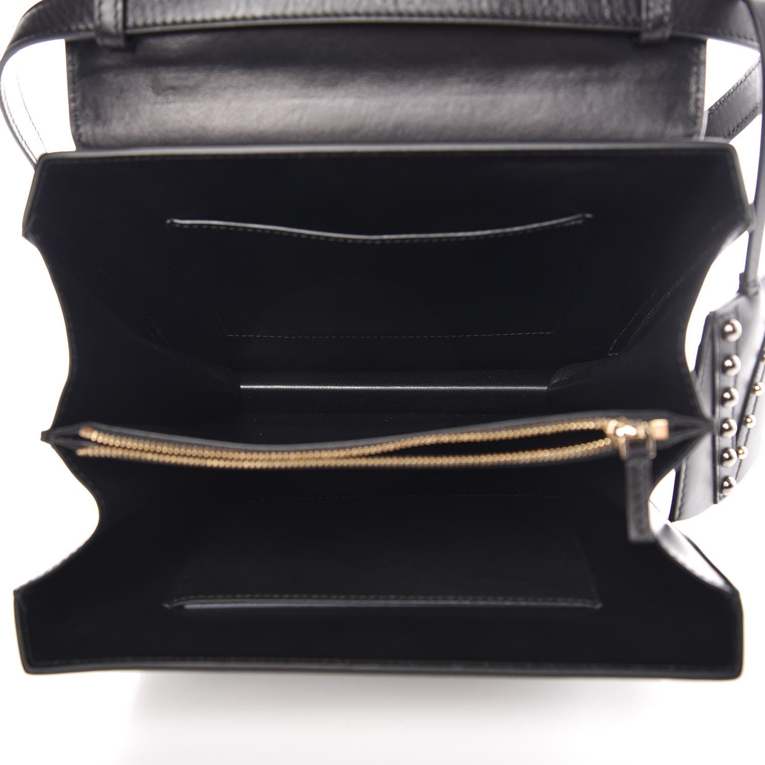 Versace Nappa Studded Medium DV ONE Satchel Black 5 of 10