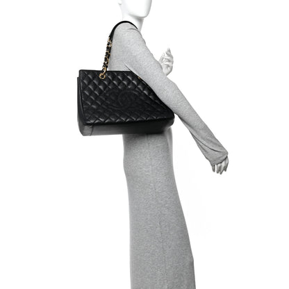 Chanel Caviar Quilted Grand Shopping Tote GST Black 2 of 10