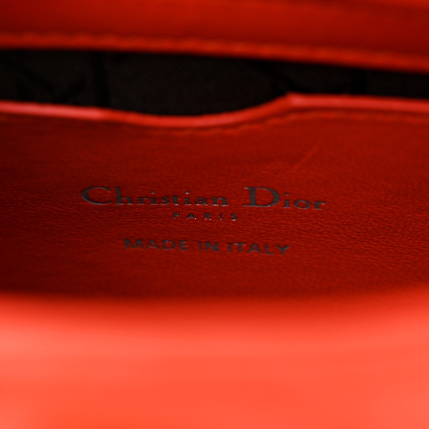 Christian Dior Lambskin Cannage Micro Lady Dior Orange 6 of 10