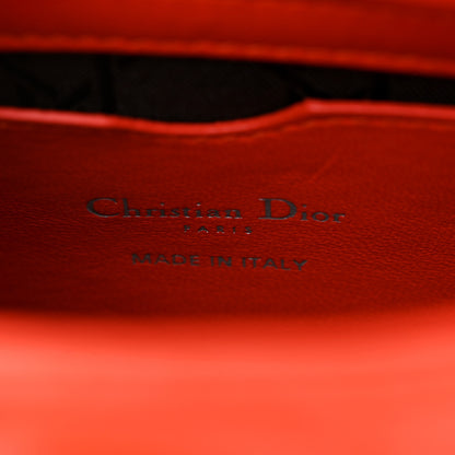 Christian Dior Lambskin Cannage Micro Lady Dior Orange 6 of 10
