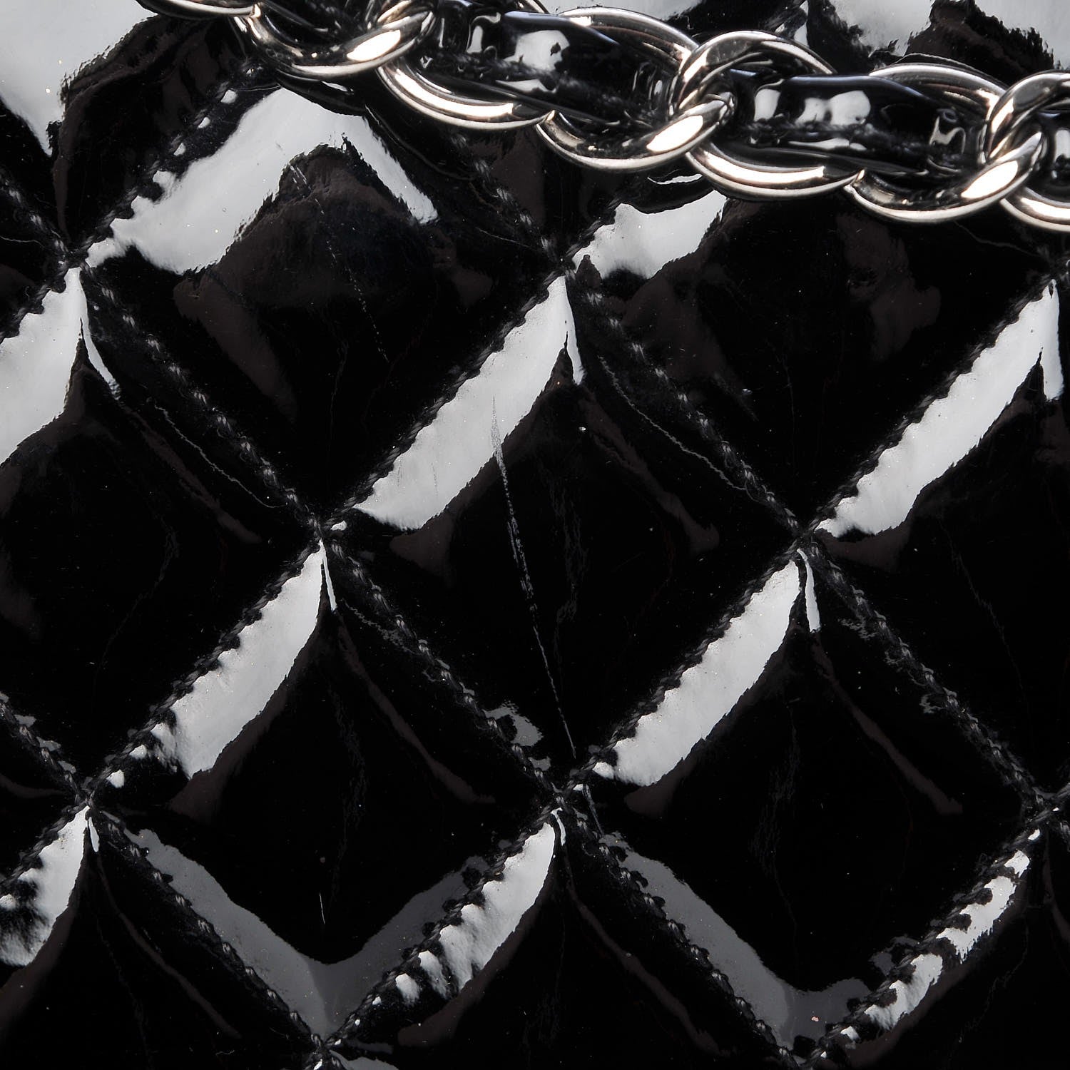 Chanel Patent Quilted Jumbo Single Flap Black 9 of 10