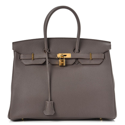 Hermes Togo Birkin 35 Etain 1 of 33