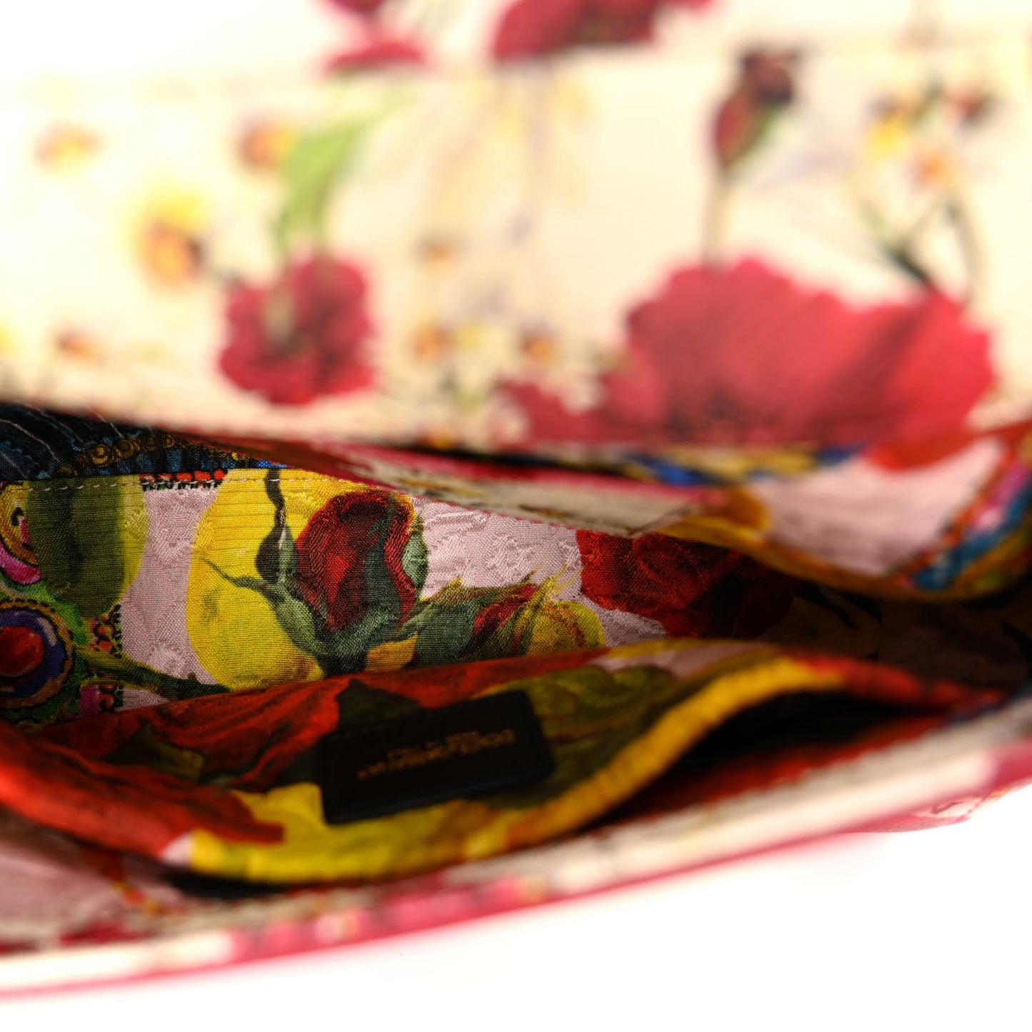 Dauphine Floral Print Small Miss Sicily Satchel White Multicolor