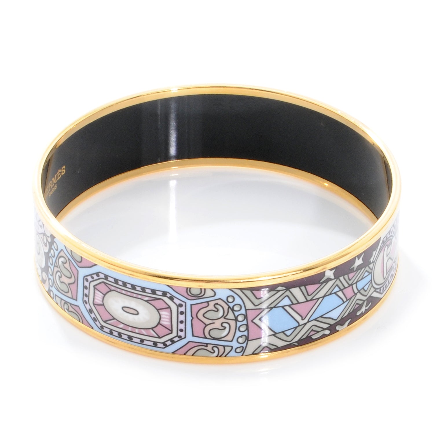 Hermes Enamel Printed Wide Bracelet 70 4 of 6
