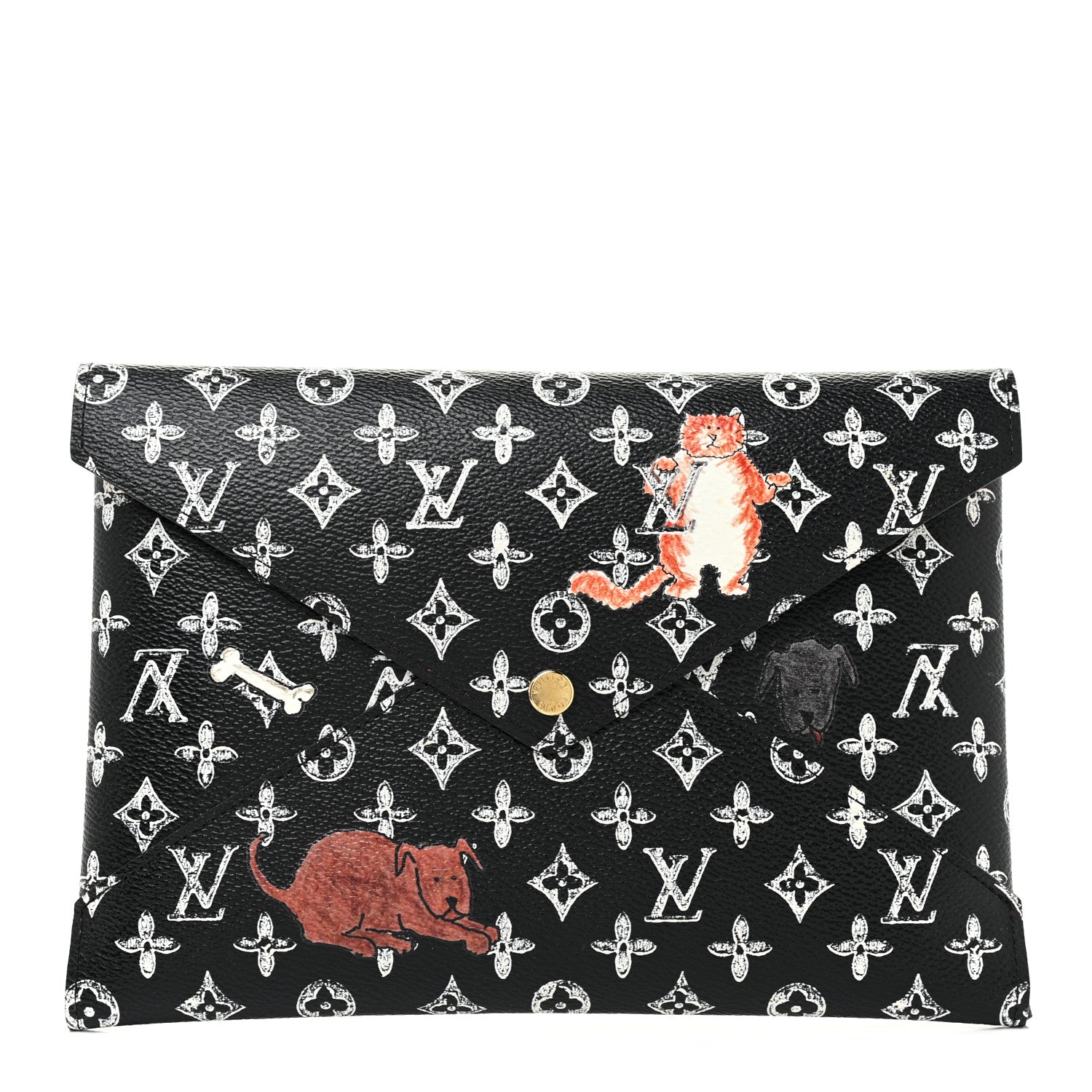 Louis Vuitton Catogram Kirigami Pochette Set Black 2 of 12
