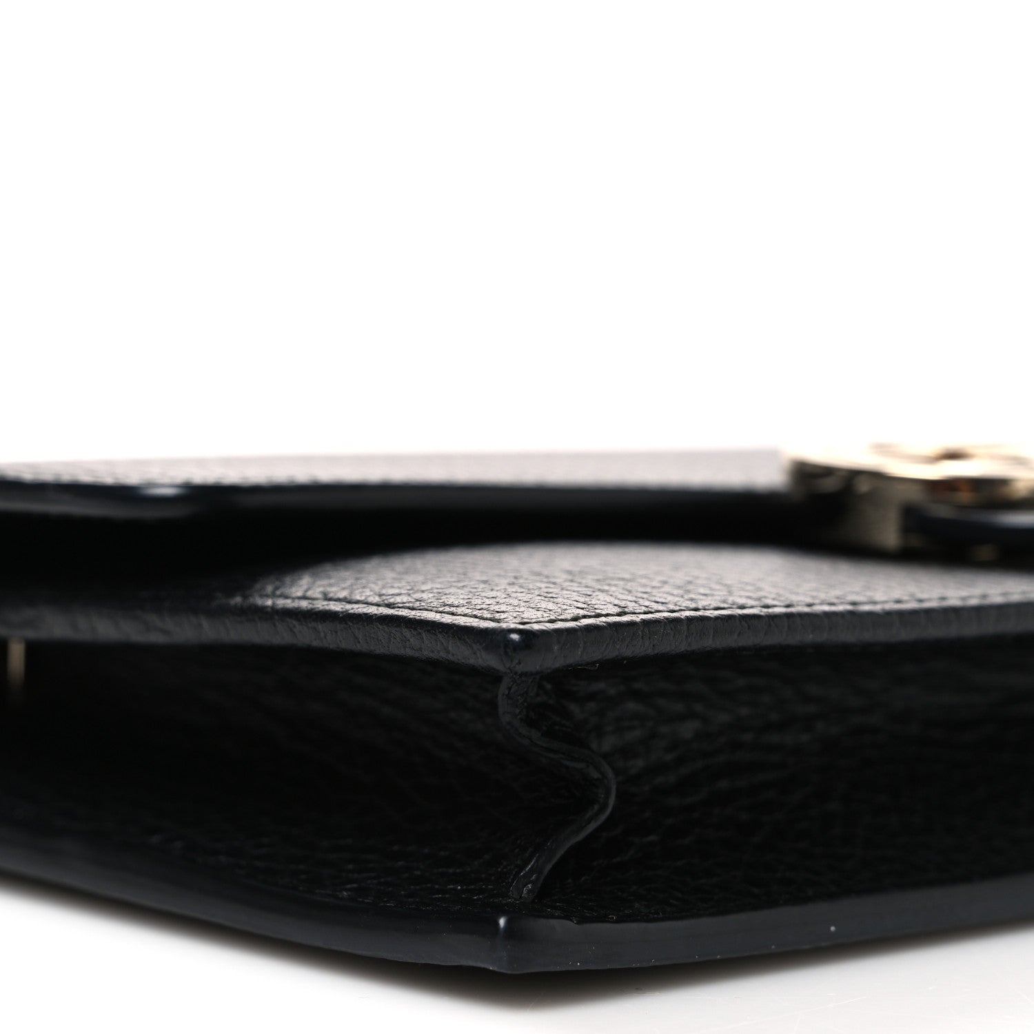 Gucci Dollar Calfskin Interlocking G Chain Wallet Black 9 of 11