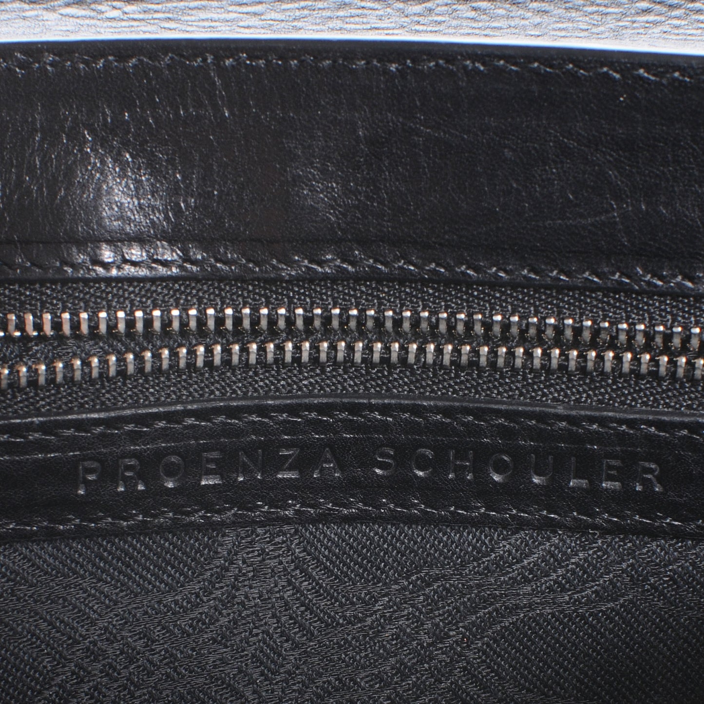 Textured Leather PS11 Wristlet Clutch Black