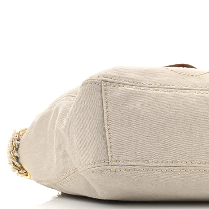 Prada Denim Pattina Sottospalla Canvas Shoulder Bag Corda 8 of 10