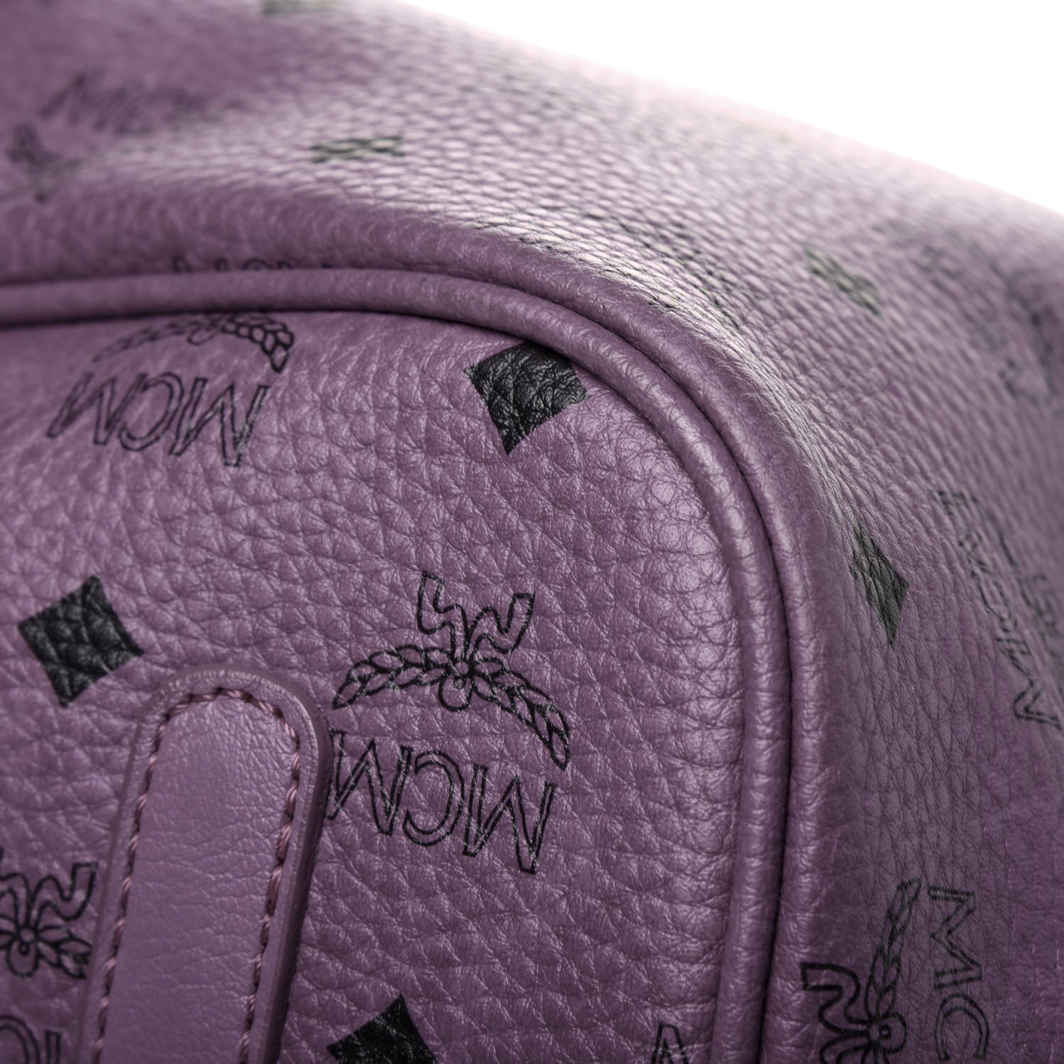 MCM Visetos Large Anya Shopper Tote Purple 12 of 16