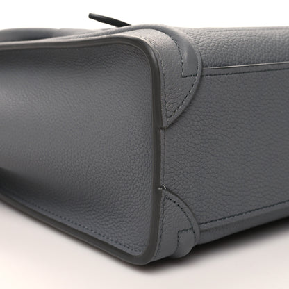 Celine Drummed Calfskin Nano Luggage Kohl 10 of 11