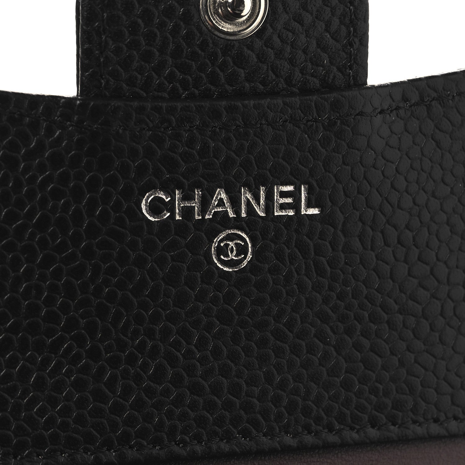 Chanel Caviar Quilted Compact Flap Wallet Black 6 of 8