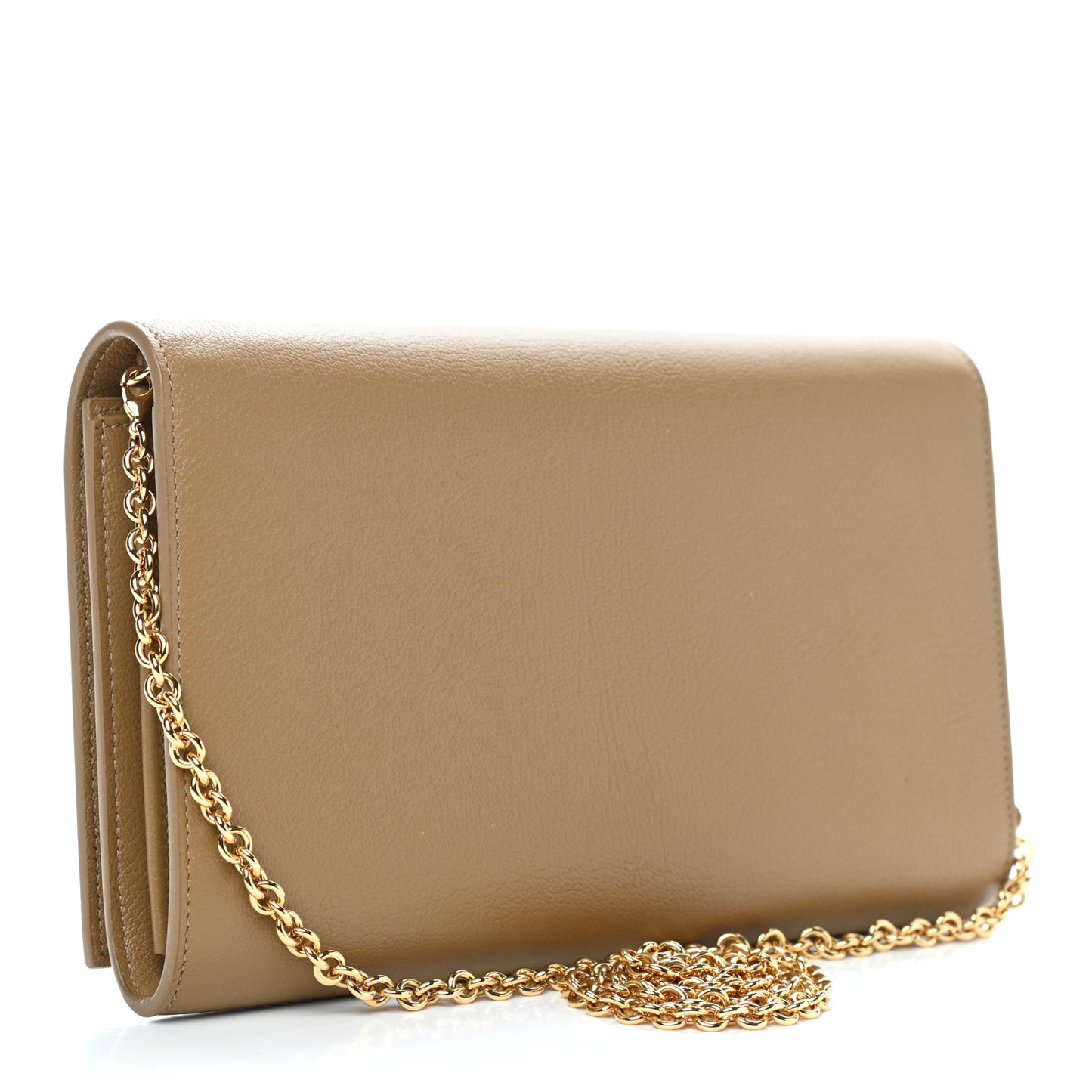 Calfskin Belle de Jour Chain Clutch Beige
