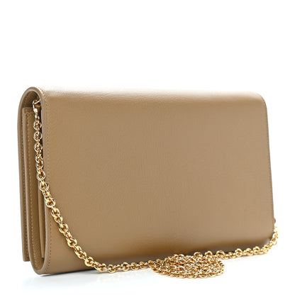 Saint Laurent Calfskin Belle de Jour Chain Clutch Beige 3 of 8