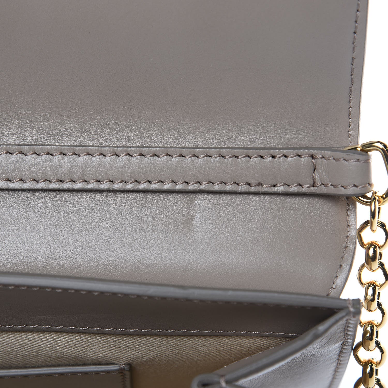 Chloe Calfskin Suede C Clutch With Chain Motty Grey 11 of 11