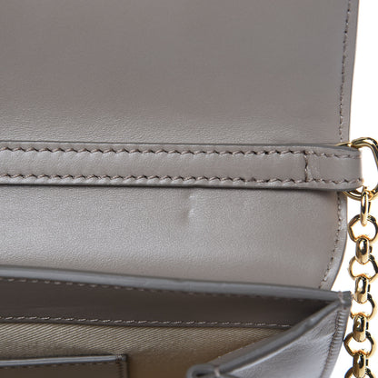 Chloe Calfskin Suede C Clutch With Chain Motty Grey 11 of 11