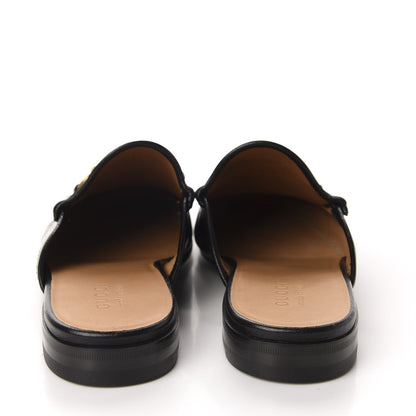 Gucci Goatskin Mens Horsebit Slippers 10.5 Black 5 of 10