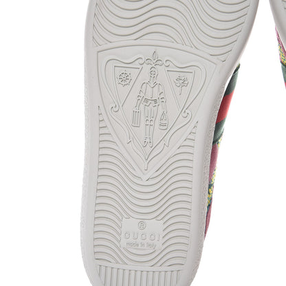 Gucci Velvet Nappa Web Dragon Embroidered Womens Ace Sneakers 36 Tibet Red 6 of 9