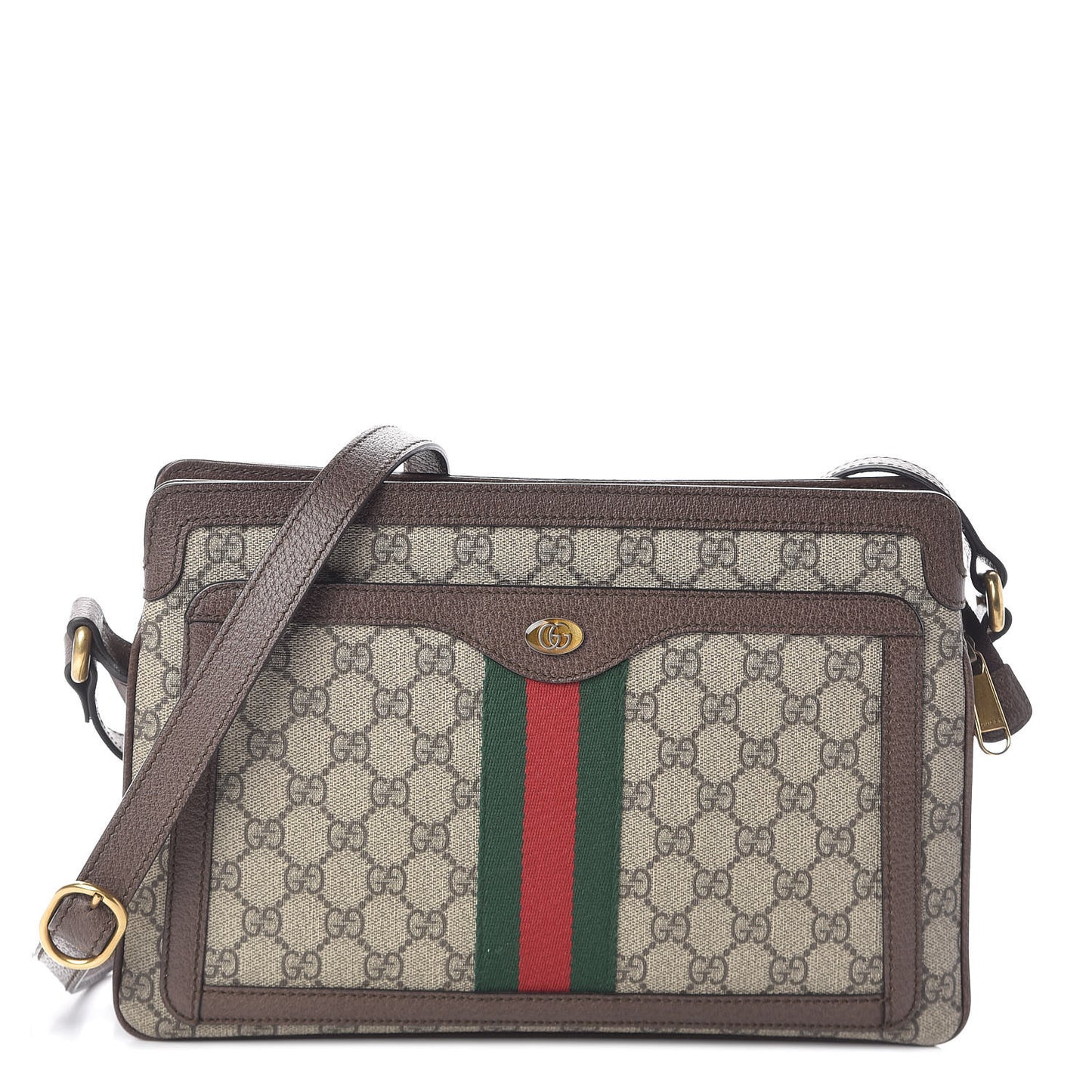 GG Supreme Monogram Web Medium Ophidia Shoulder Bag Beige New Acero