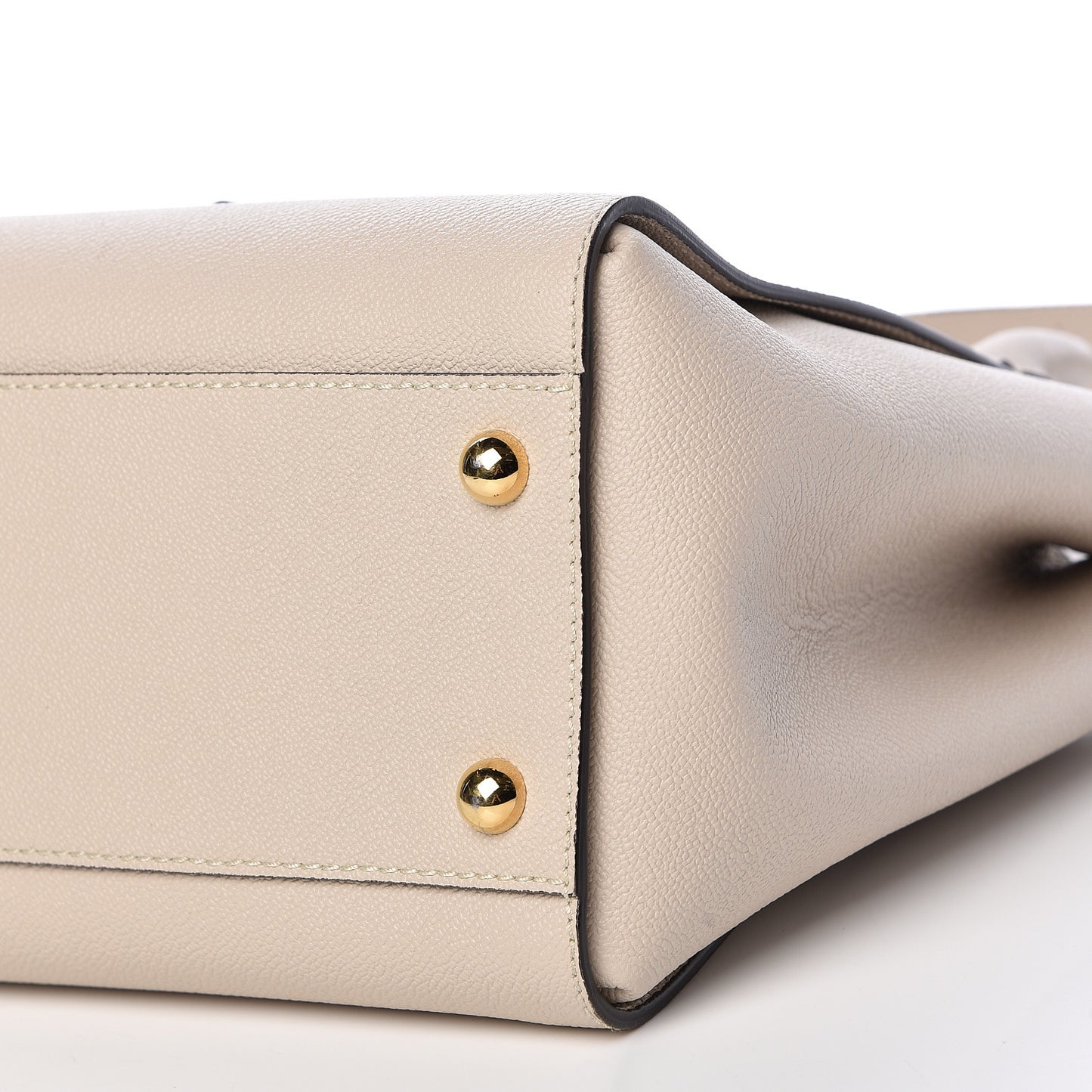 Soft Grain Calfskin Medium Buckle Tote Limestone