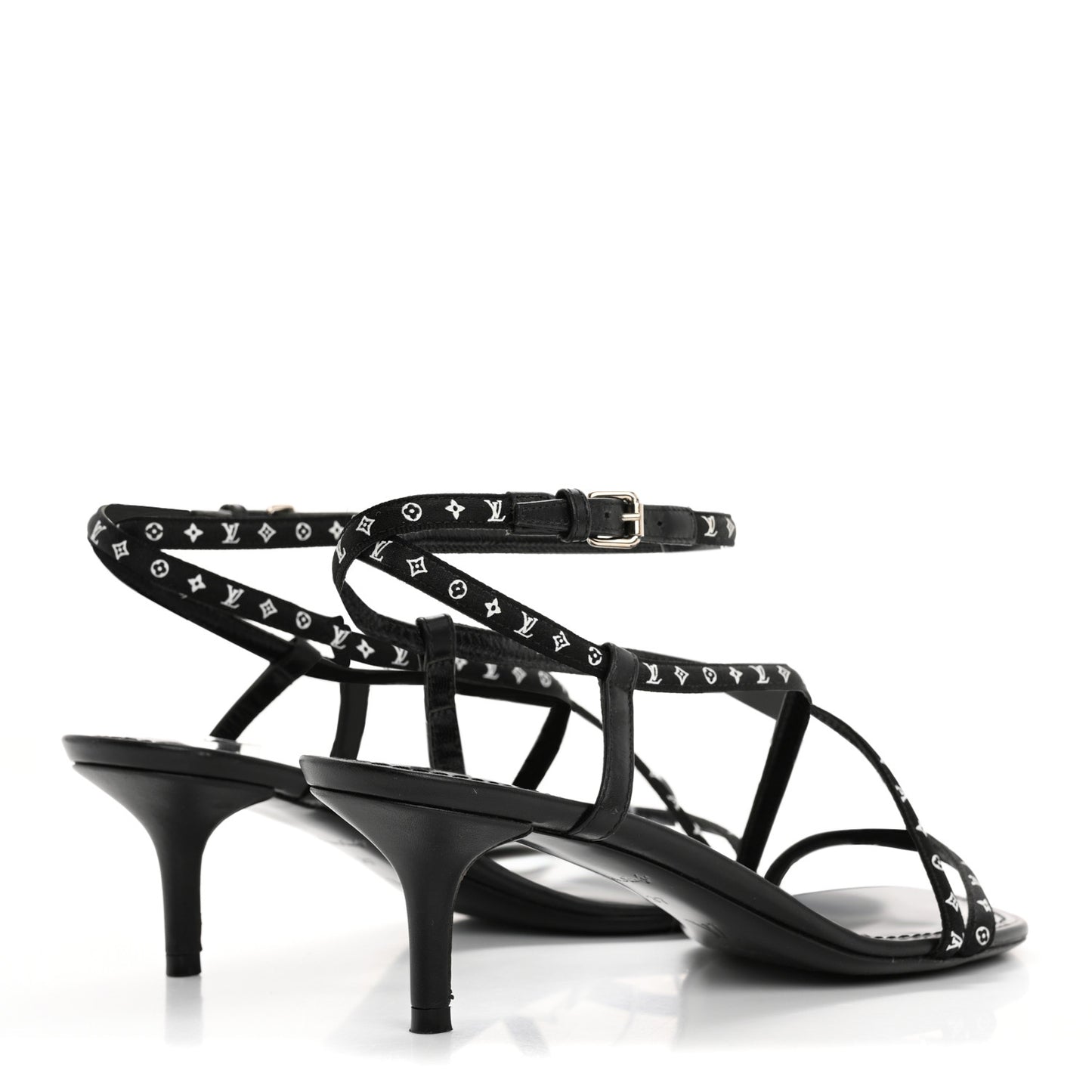 Satin Calfskin Citizen Sandals 37 Black