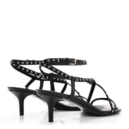 Louis Vuitton Satin Calfskin Citizen Sandals 37 Black 5 of 13