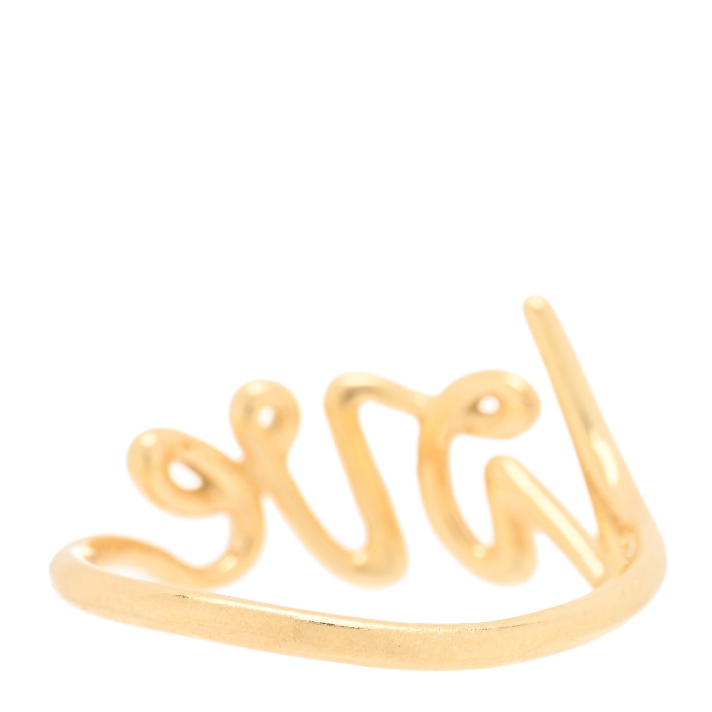 18K Yellow Gold Paloma's Graffiti Love Ring 54 7