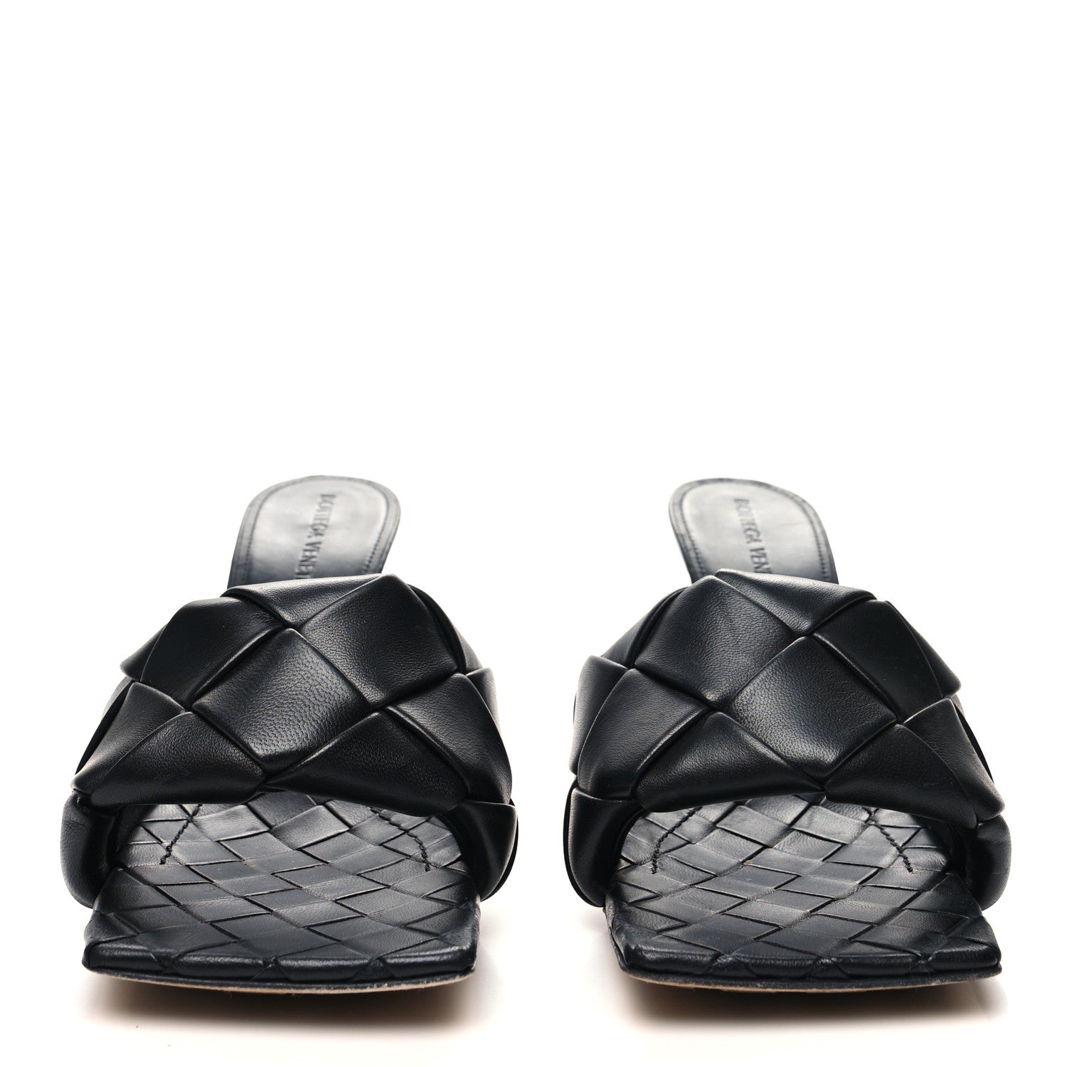 Bottega Veneta Nappa Maxi Intrecciato Lido Mule Sandals 39 Black 2 of 8