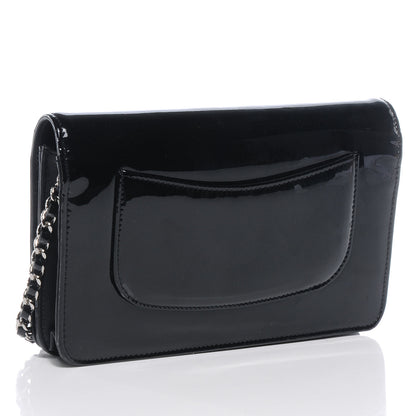 Chanel Patent Strass Wallet On Chain Black 3 of 8