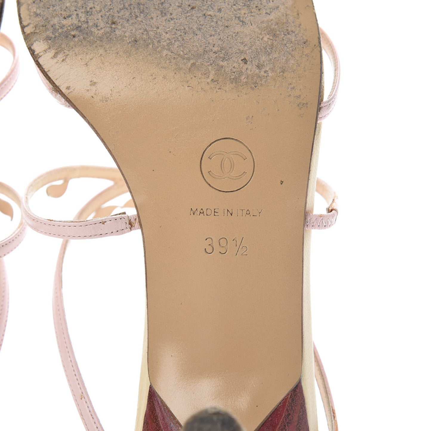 Lambskin Camellia Sandals 39.5 Pink