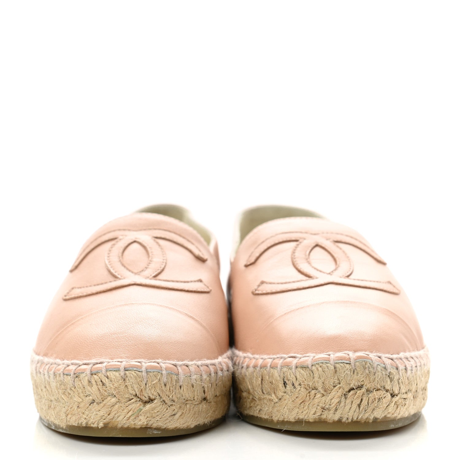 Chanel Lambskin CC Espadrilles 36 Nude 2 of 9